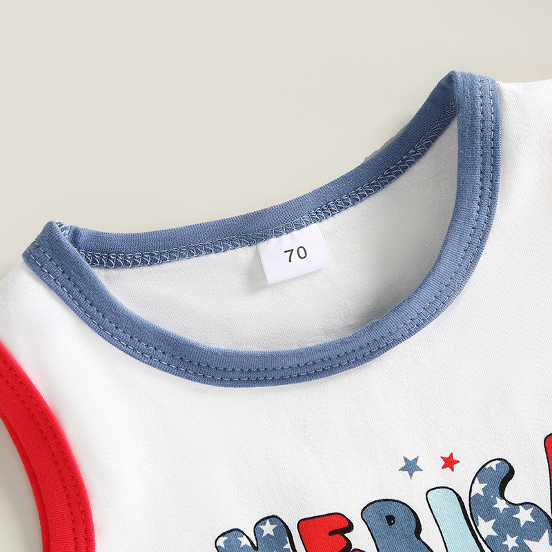 Wholesale Cotton Independence Day Boys Suits